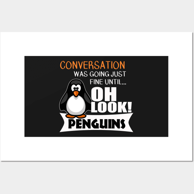 Cool Penguin Gifts - Fun Penguin Gifts Wall Art by 3QuartersToday